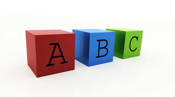 Cubos abc — Fotografia de Stock