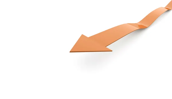 オレンジ ビジネス矢印概念のレンダリング — ストック写真