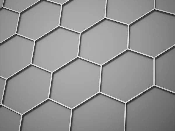 Concepto de fondo hexagonal plateado —  Fotos de Stock