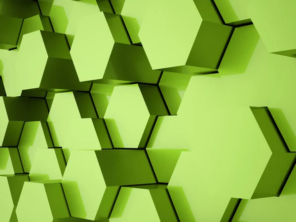 Green hexagonal business background — Stock Photo, Image