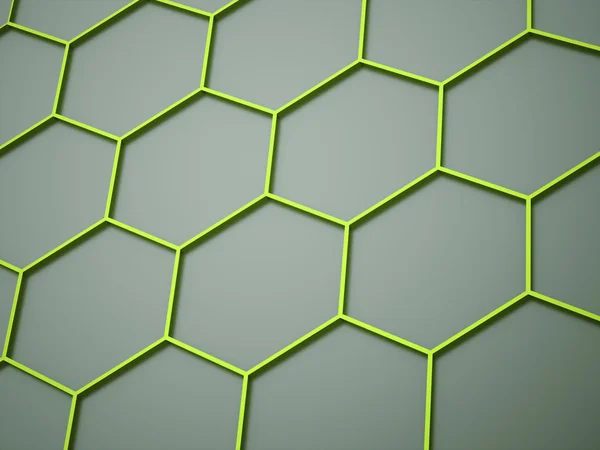 Fundo hexagonal verde — Fotografia de Stock