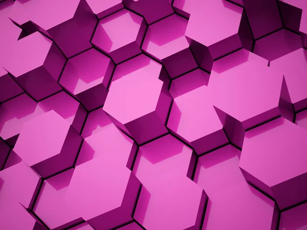 Roze zeshoekige achtergrond buizen — Stockfoto