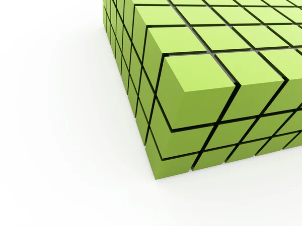 Green business concept cubes — Stock Photo, Image