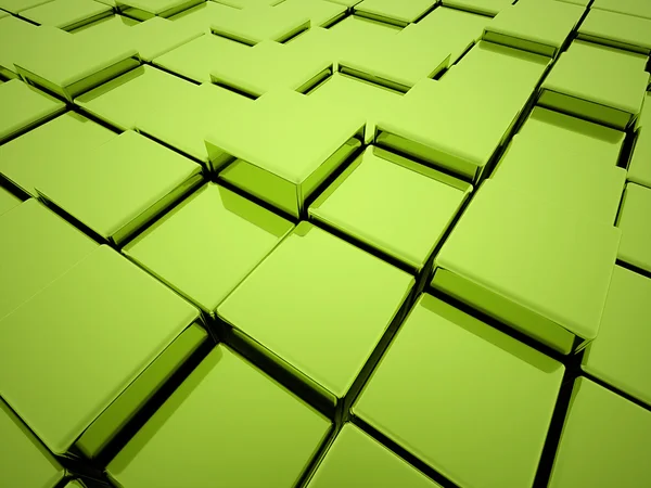 Cubi verdi astratti — Foto Stock