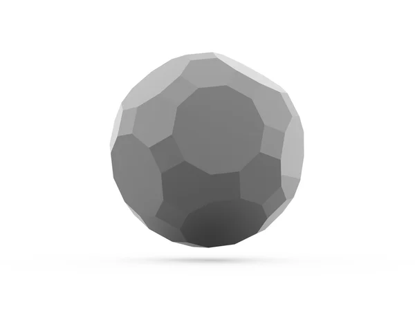 Schwarze abstrakte polygonale Kugel — Stockfoto