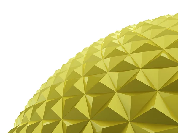 Relieve esfera abstracta amarilla — Foto de Stock