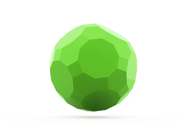 Abstract green polygonal sphere — Stock Photo, Image