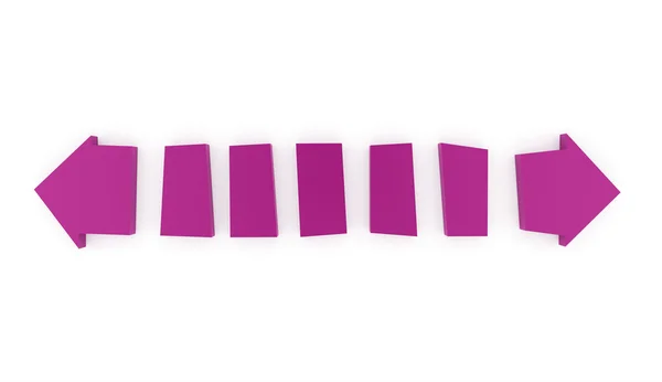 Flèche commerciale violette isolée — Photo