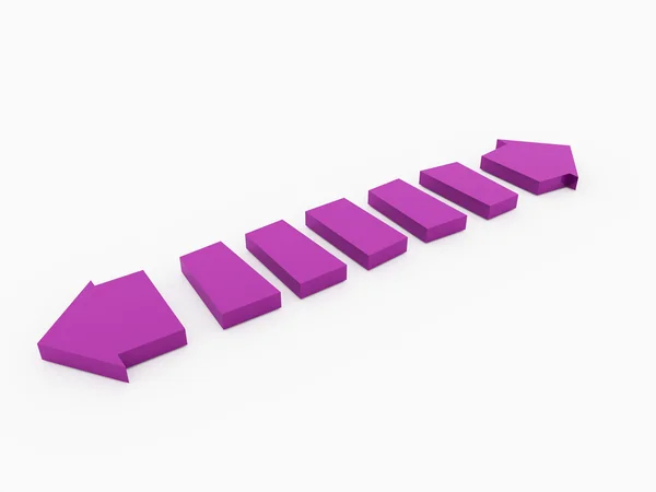 Concepto de flechas púrpura aislado — Foto de Stock