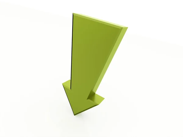 Flecha de descarga verde — Foto de Stock