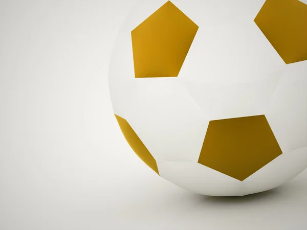 Balón de fútbol dorado — Foto de Stock