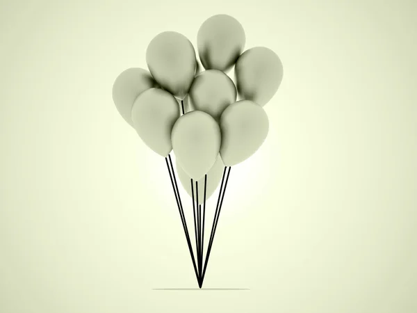 Many balloons rendered — Stock Photo, Image