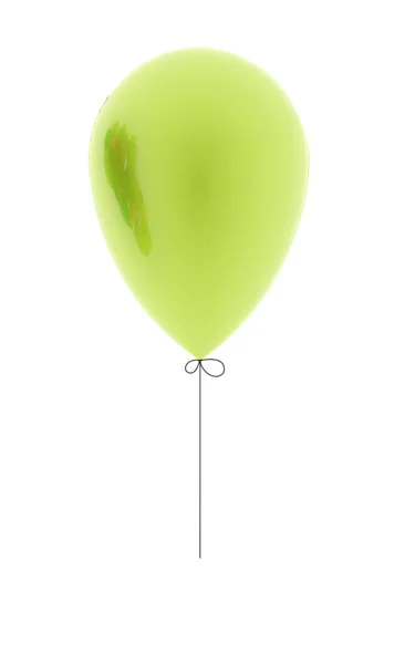 Single green balloon rendered — Stock Photo, Image