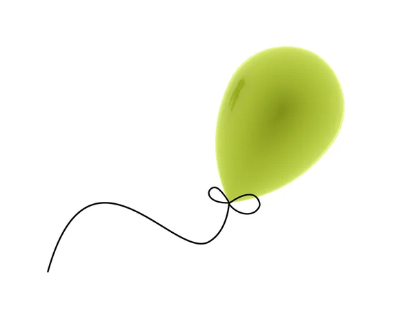 Um conceito de balão verde rendido — Fotografia de Stock