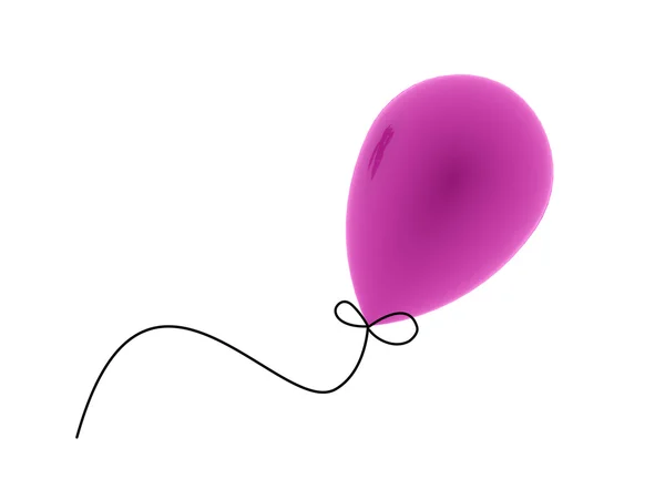 One pink balloons rendered — Stock Photo, Image