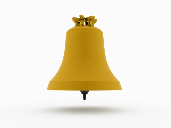 Gelbe große Glocke isoliert auf Weiß — Stockfoto