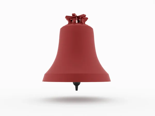 Campana roja aislada sobre blanco — Foto de Stock