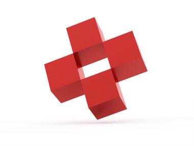 izole iş kavramı kırmızı küpler