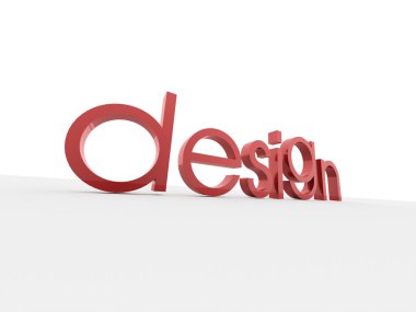 izole tasarım kelime render 