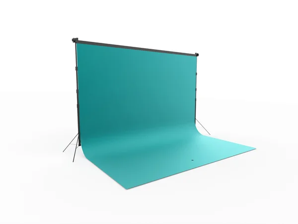 Blaue Fotobühne isoliert auf weiß — Stockfoto