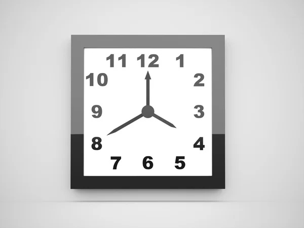 Zegar czarny minimalizm — Zdjęcie stockowe