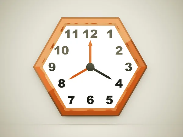 Reloj hexagonal naranja — Foto de Stock