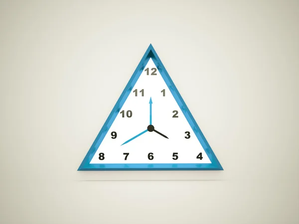 Horloge triangle bleu — Photo