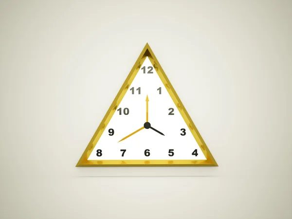 Orologio triangolo giallo — Foto Stock