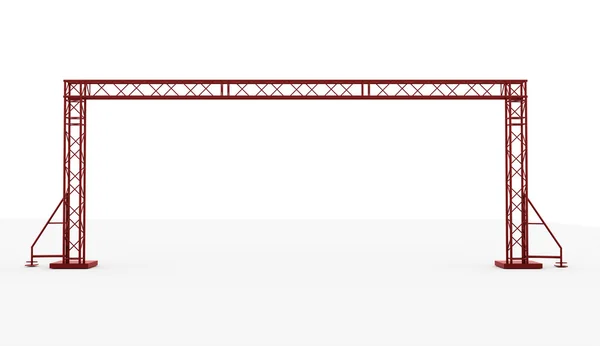 Construcción de etapa roja renderizada —  Fotos de Stock