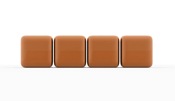 Concepto de cuatro cubos naranja —  Fotos de Stock