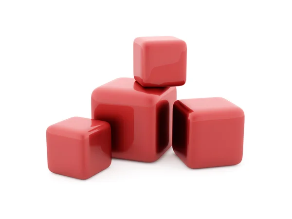 Красные кубы — стоковое фото