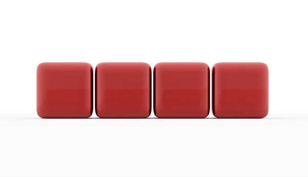 Červené kostky abstraktní pozadí vykreslení — Stock fotografie