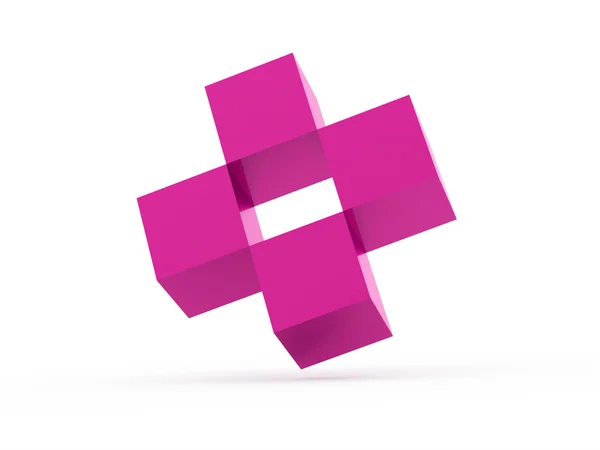 Cubes roses concept icône d'entreprise — Photo