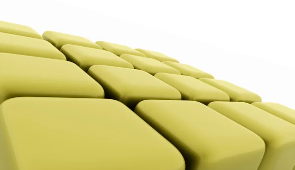 Abstrato verde cubos fundo renderizado — Fotografia de Stock