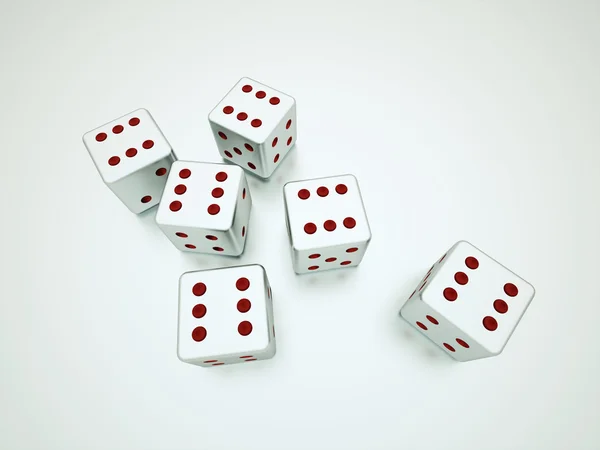 Dices rendered — Stock Photo, Image