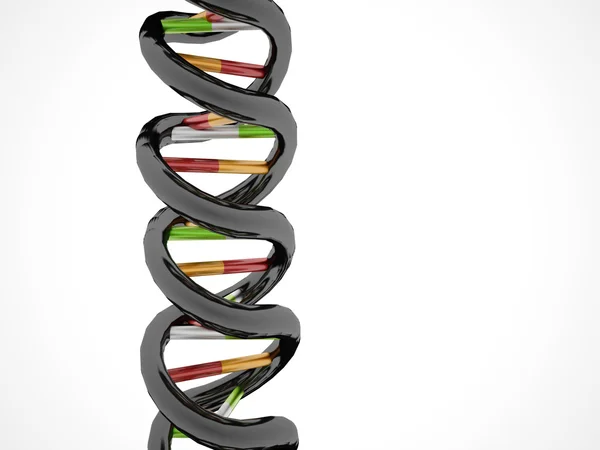 Концепція ДНК на білому — стокове фото