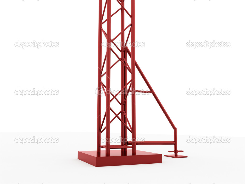 Red column construction rendered