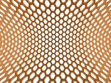 Turuncu altıgen mesh  