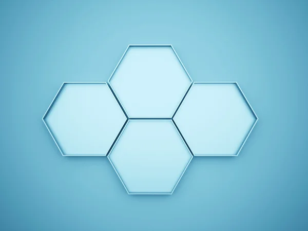 Negócios hexagonais azuis — Fotografia de Stock