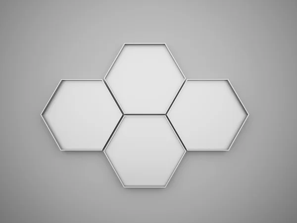 Hexagoner celler svart och vitt — Stockfoto