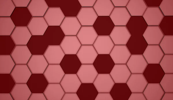 붉은 추상 6 각형 셀 배경 — 스톡 사진