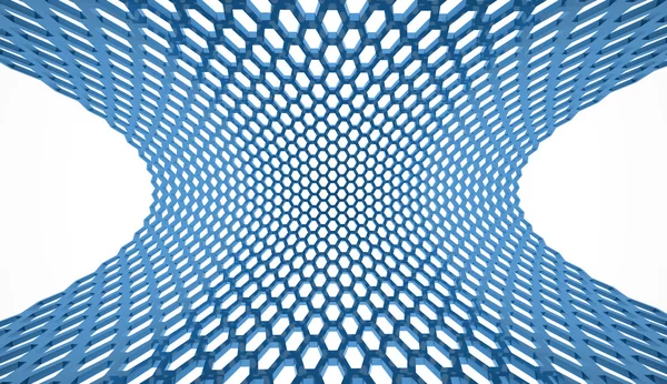 Blue hexagonal mesh — Stock Photo, Image