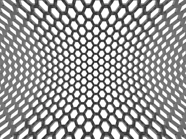 Black hexagonal mesh — Stock Photo, Image