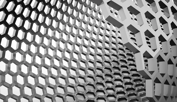 Silver abstract hexagonal — Stock Photo, Image