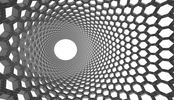 Черно-белая шестиугольная сетка — стоковое фото