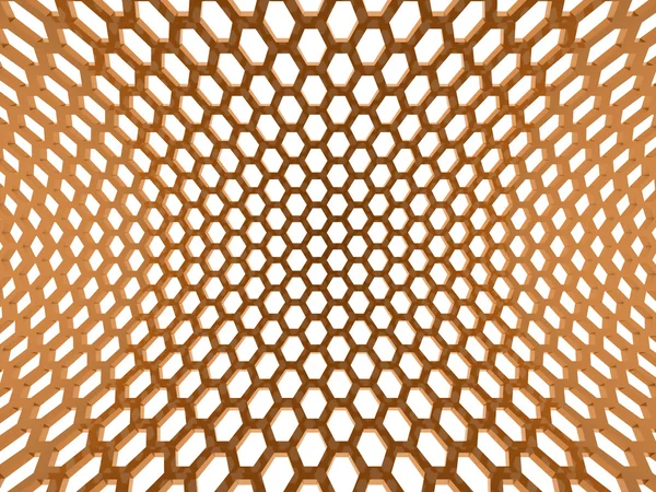 Malha hexagonal laranja — Fotografia de Stock
