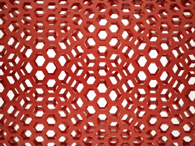 Kırmızı altıgen mesh  