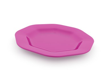 pembe plaka üzerinde beyaz izole 