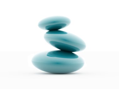 Pebbles blue isolated 