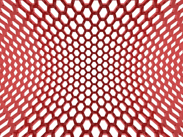 Vermelho fundo hexagonal — Fotografia de Stock